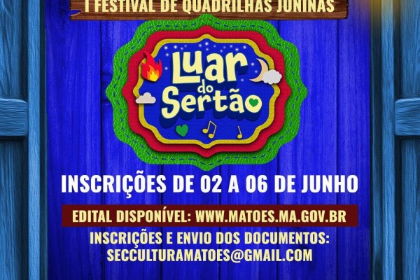  Prefeitura lança edital para o I Festival de Quadrilhas Juninas 