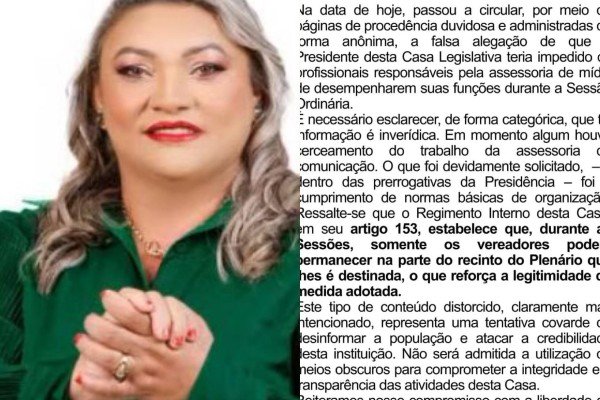  Em nota, Presidente da Câmara de Governador Eugênio Barros diz não proibir a assessores de acessar a Casa Legislativa
