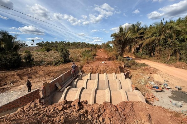  Prefeitura de Gonçalves Dias avança na construção de nova ponte no povoado Gustavo